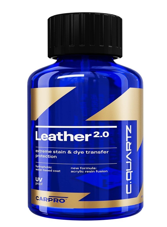 CARPRO CQUARTZ Leather 2.0 - Kit - Hydrophobic & Oil Phobic, Safe on All Car Leather, Resistance to UV, Denim Dye Coloring, Abrasion and Stains (30ml Kit) - Image 2